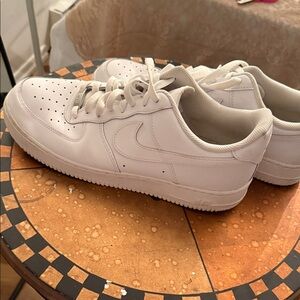 Nike All-White Leather Sneakers